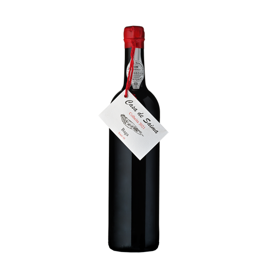bottle of casa de saima tonel10 baga red wine