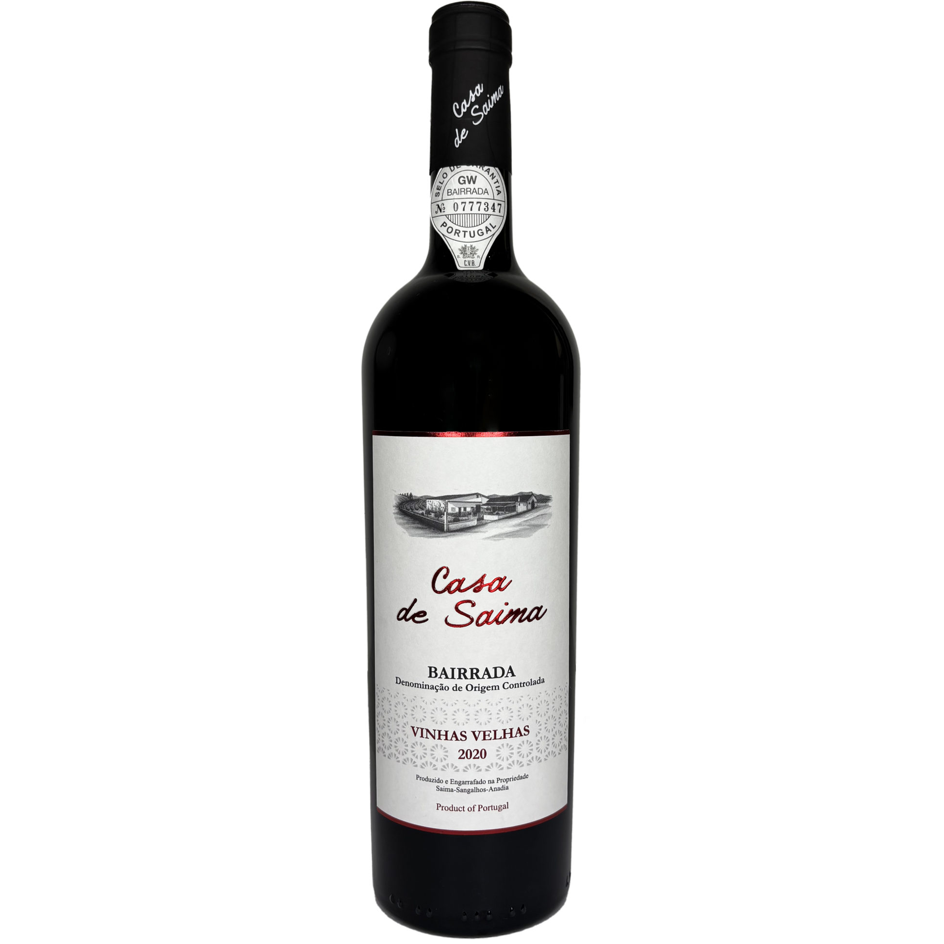 bottle of casa de saima vinhas velhas red wine