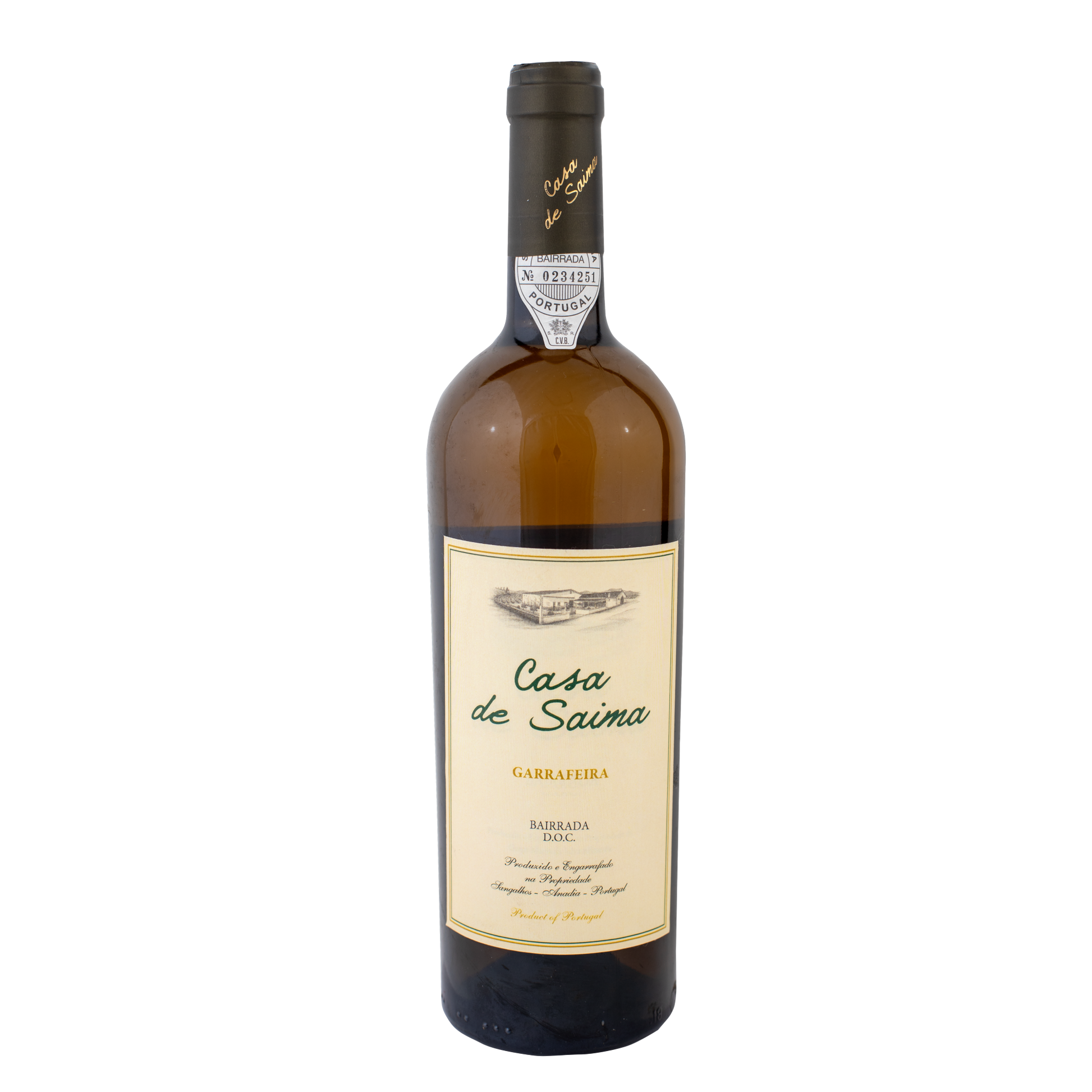 bottle of casa de saima garrafeira white wine